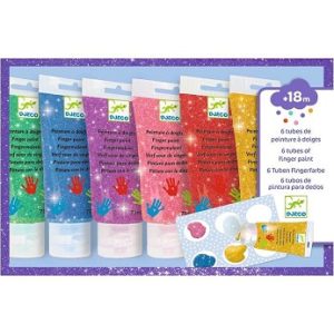 Fingermaling i 6 glitterfarger – Djeco