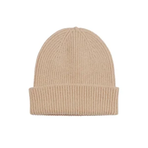 Merino Wool Beanie Honey Beige