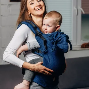 Bæreseler Lenny Go, Herringbone Weave, 100% bomull , Størrelse – Toddler, KOBALT