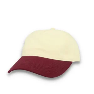 Contrast Peak Leisure Cap Natural/Burgundy