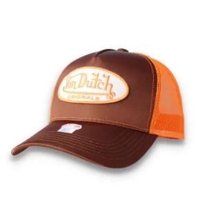 Von Dutch Trucker Cap Satin Brown/Orange