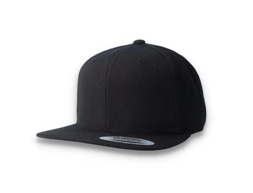 Black/Black Snapback Cap - Yupoong 6089M