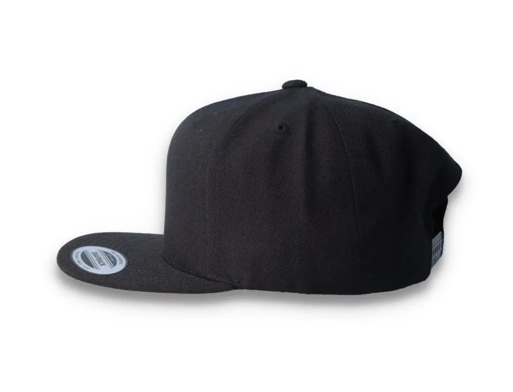 Black/Black Snapback Cap - Yupoong 6089M - Image 9