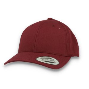 Curved Baseball Cap Snapback Maroon - Yupoong 7706