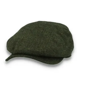Barbour Barlow Flat Cap Grey Herringbone