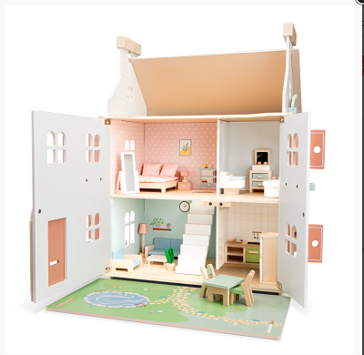 Dukkehus i tre med møbler – New Classic Toys - Image 5