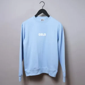 OSLO Crew Neck Sweater Light Blue/White
